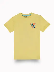 Gini and Jony Boys Graphic Printed Round Neck T-shirt