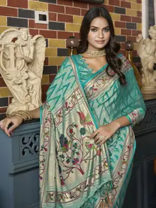 Rekha Maniyar Geometric Printed Brasso Saree