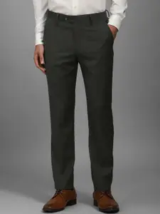 Louis Philippe Men Checked Slim Fit Trousers