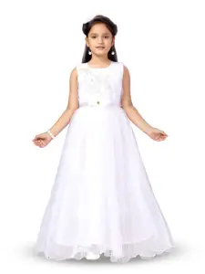 Sangria Girls Floral Embroidered Gown Maxi Dresses