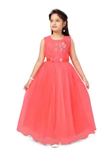 Sangria Girls Floral Embroidered Gown Maxi Dresses