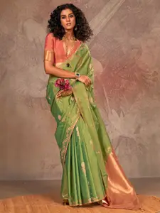 Saree mall Women Ethnic Motifs Zari Pure Silk Designer Jamdani Sarees