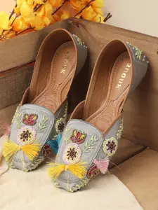 Anouk Women Printed Ethnic Ballerinas with Bows Flats