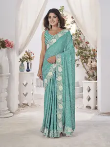 Mitera Embroidered Designer Abstract Printed Saree