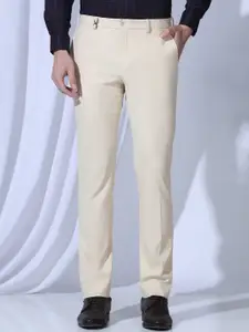 Blackberrys Men B-95 Slim Fit Low-Rise Formal Trousers