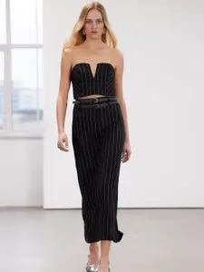 Trendyol Women Striped Pencil Midi Skirt