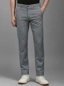 Louis Philippe Sport Men Printed Plain Slim Fit Trousers