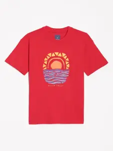 Allen Solly Junior Boys Graphic Printed Round Neck Cotton T-shirt