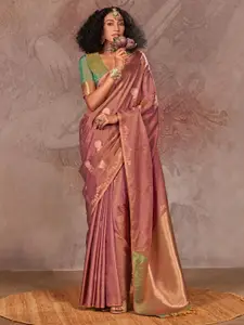 Saree mall Ethnic Motifs Zari Pure Silk Jamdani Sarees