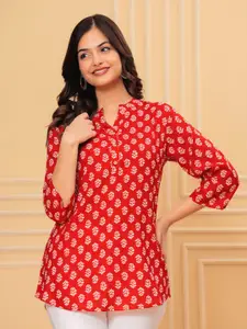 KALINI Ethnic Motifs Printed V-Neck Kurti