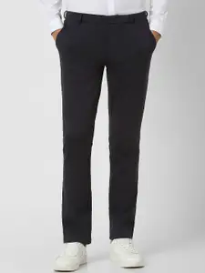 V Dot Men Slim Fit Formal Trousers