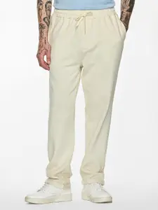 Snitch Men Relaxed Fit Cotton Track Pants