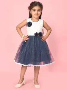 Sangria Girls Self Designed Frock