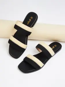 Ginger by Lifestyle Women Colourblocked Slip-On Open Toe Flats