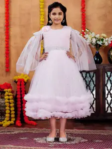 Sangria Girls Embellished Fit and Flare Midi Dress