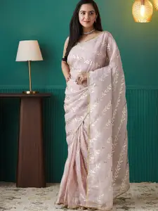 RACHNA Floral Gotta Patti Organza Ready to Wear Saree