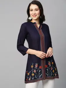 INDYES Floral Embroidered Thread Work Thread Work Kurti