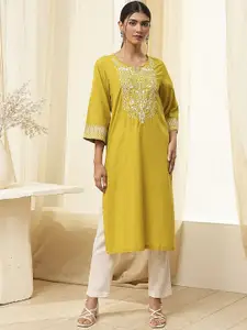 Biba Women Mirror Work Kurta