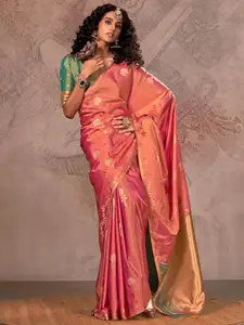 Saree mall Ethnic Motifs Woven Design Pure Silk Jamdani Sarees