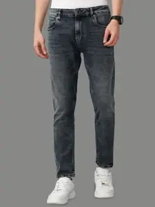 Voi Jeans Men Track Skinny Fit Low Distress Heavy Fade Stretchable Jeans