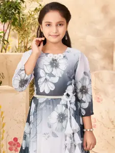 Sangria Girls Floral Printed Gown Maxi Dresses