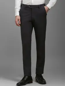Louis Philippe Men Checked Slim Fit Trousers