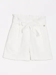 Allen Solly Junior Girls Regular Fit Mid-Rise Cotton Shorts