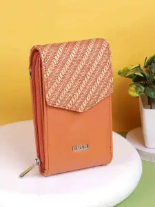 Mochi Women Geometric Textured Bow Detail Two Fold Wallet