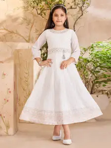 Sangria Girls Embellished Georgette  Gown