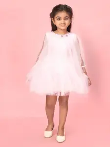 Sangria Girls Embellished A-Line Dress