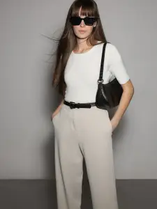 Vero Moda Women Round Neck Fitted Top