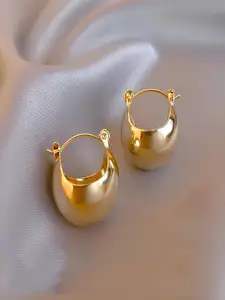 KARISHMA KREATIONS Gold-Plated Contemporary Hoop Earrings