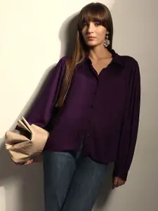 Vero Moda Women Spread Collar Solid Casual Shirt