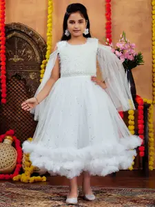 Sangria Girls Embellished Net Gown Dress