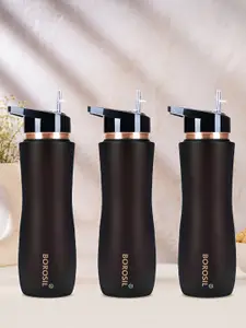 BOROSIL Brown & Gold-Toned 3 Pieces Copper Sipper Water Bottle 750ml Each