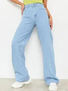 RIVI Women Jean Straight Fit High-Rise Stretchable Jeans