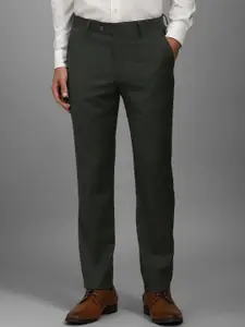 Louis Philippe Men Checked Slim Fit Trousers