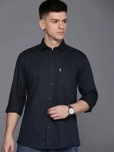 Louis Philippe Jeans Solid Slim Fit Pure Cotton Casual Shirt