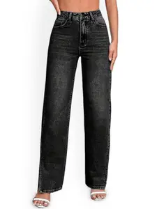 RIVI Women Jean Bootcut High-Rise Light Fade Stretchable Side Slits Jeans