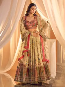 Alaya Advani Embellished Sequinned Ready to Wear Lehenga & Blouse With Dupatta