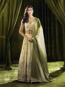 Alaya Advani Embroidered Thread Work Ready to Wear Lehenga & Blouse With Dupatta