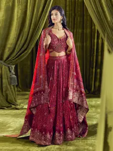 Alaya Advani Embroidered Thread Work Ready to Wear Lehenga & Blouse With Dupatta