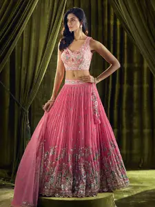 Alaya Advani Embroidered Beads and Stones Ready to Wear Lehenga & Blouse With Dupatta