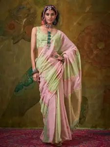Mitera Floral Woven Design Zari Jamdani Saree