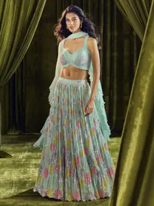 Alaya Advani Embroidered Beads and Stones Ready to Wear Lehenga & Blouse With Dupatta