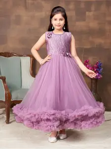 Sangria Girls Round Neck Gown Maxi Dresses