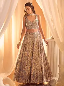 Alaya Advani Printed Beads and Stones Ready to Wear Lehenga & Blouse With Dupatta