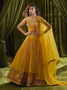 Alaya Advani Embroidered Thread Work Ready to Wear Lehenga & Blouse With Dupatta