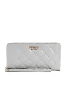 GUESS Women Textured Zip Around Wallet
