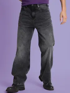 Bene Kleed Men Wide Leg Mid-Rise Heavy Fade Cotton Jeans